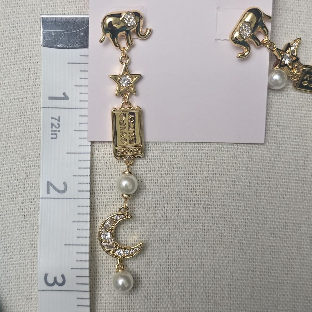 Kate Spade Winter Carnival Charm Linear Earrings - Picture 6 of 8